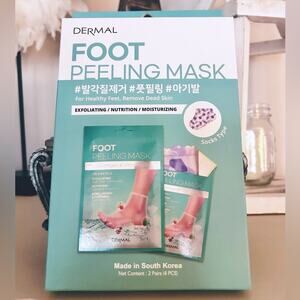 Dermal Foot Peeling Mask - 2 Pairs Exfoliating and Moisturizing Foot Mask